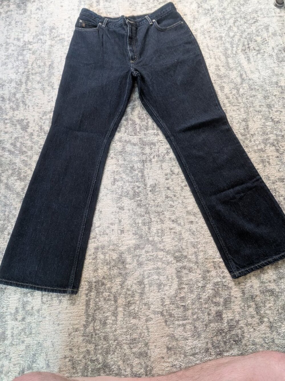 Land' End Women's Size 14 Dark Wash Bootcut Stretch Denim Jeans Classic Fit